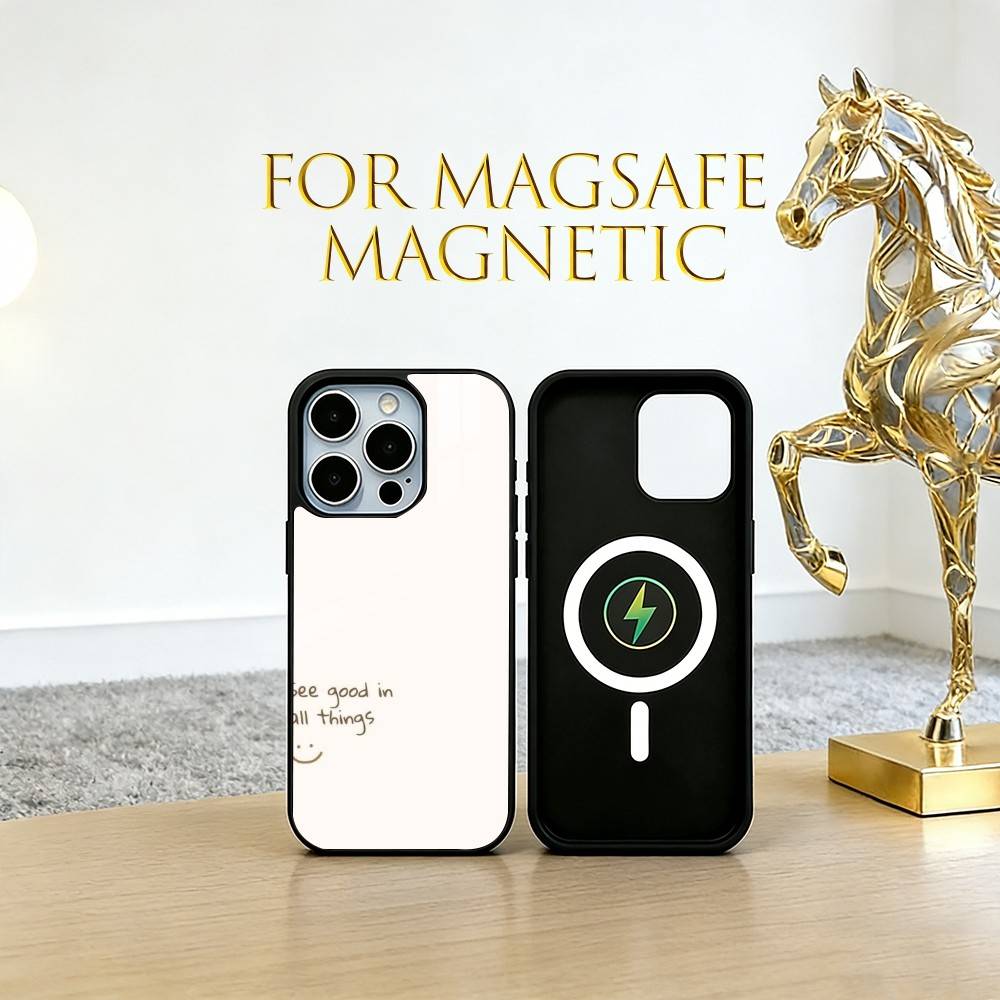 Minimalist Phone Case For iPhone17,16,15,14,13,12,11 Plus,Pro Magnetic with Magsafe Wireless Charging