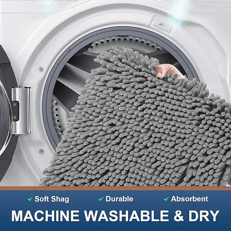 Chenille Doormats Absorbent Non-slip Washable Mat Anti-slip Quick-drying Microfiber Mud Mat Accessories