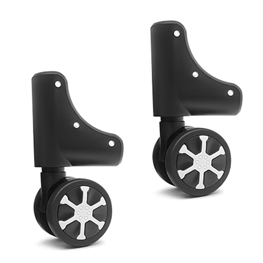 2 шт. сменные роликовые колеса для тележки, сверхпрочные роликовые колеса для багажной коробки, чемодана, поворотные на 360 градусов, бесшумные колеса