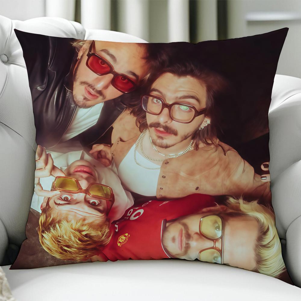 Band MMorat cushion cover Birthday Anniversary Gifts Double Sided Printed Zipper Cushion Cover Soft Skin Bedding