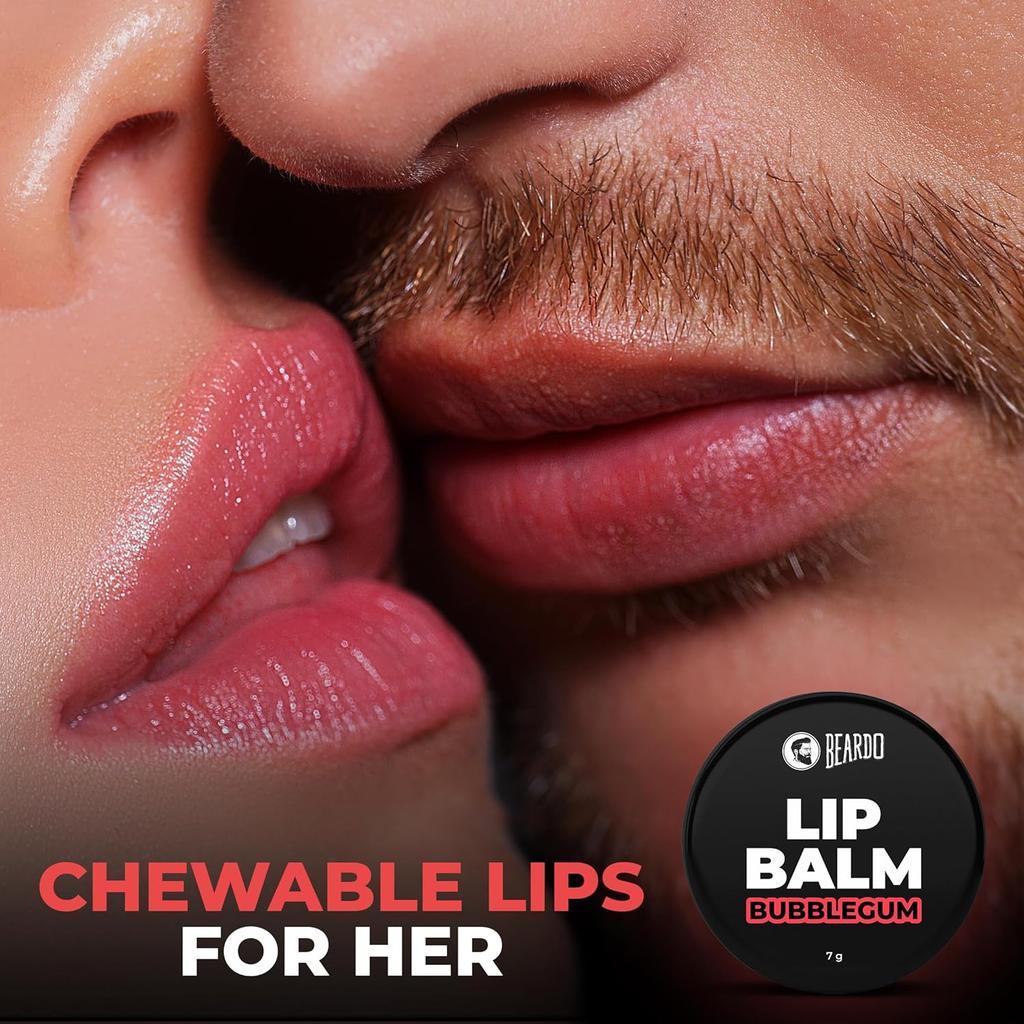 Beardo Bubblegum Non Tinted Lip Balm For Men 7g Pack Of 1 Soft Kissable Hydrating Lips