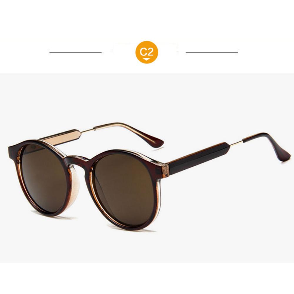 Круглые солнцезащитные очки в стиле ретро для женщин и мужчин, брендовый дизайн, прозрачные женские солнцезащитные очки