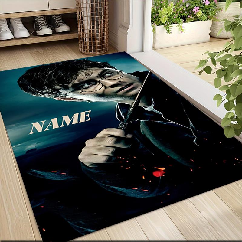 Custom Name Harry Potter Magic Train Carpet Rug Customizable Soft Washable Anti-Slip Home Living Room Sofa Mats Personalized Rug. 090974