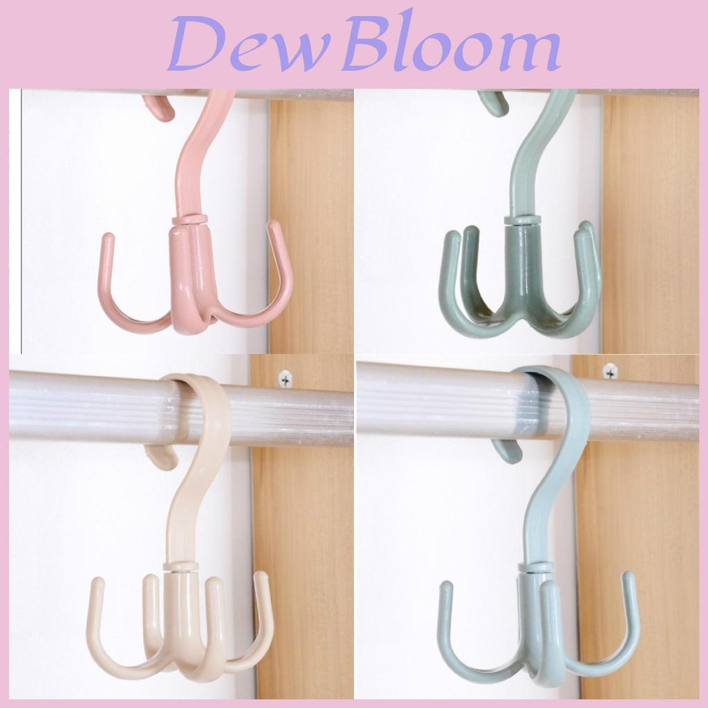Household Plastic Clothes Hanger With Swivel Fourclaw Design For Organizing