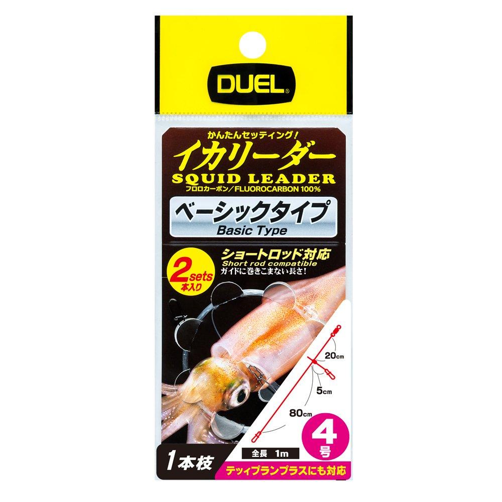 DUEL Фторолин Нет. 4 Поводка на кальмара 1 Крючок 2 Набора