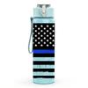 1PC Black White American Flag Print 750ml Color Plastic Sports Water Bottle Leakproof Flip Straw Lid Suitable for Sports Office Home Use