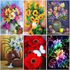 DIY цветок 5D алмазная живопись полная круглая дрель живописная Алмазная вышивка крестиком мозаика наборы настенное искусство домашний декор