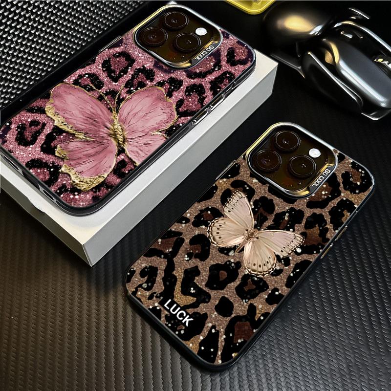 For Samsung Galaxy S25 S24 S23 S22 Plus Ultra FE A16 A55 A54 A56 A15 A35 A36 A34 Case Animal Butterfly Leopard Print Phone Cover