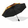 1pc Sunflower Print Folding Umbrella, Durable, Suitable for Outdoor Activities or Rain, Suitable for Commuting yy251027071