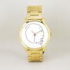 Gold Case Clock 45mm Wristwatch Minimalist Math Design Stainless Steel Strap Unique Geek Gift Quartz Watch Women