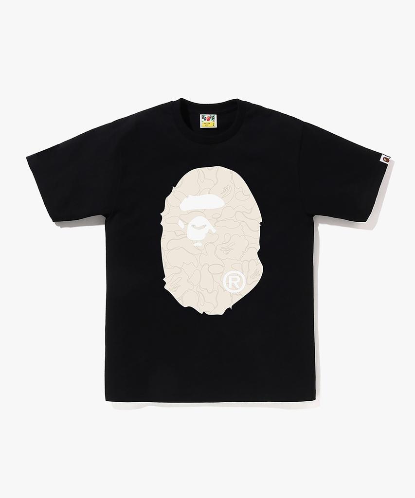 BAPE Line Camo Big Ape Head T-Shirt (M) Black