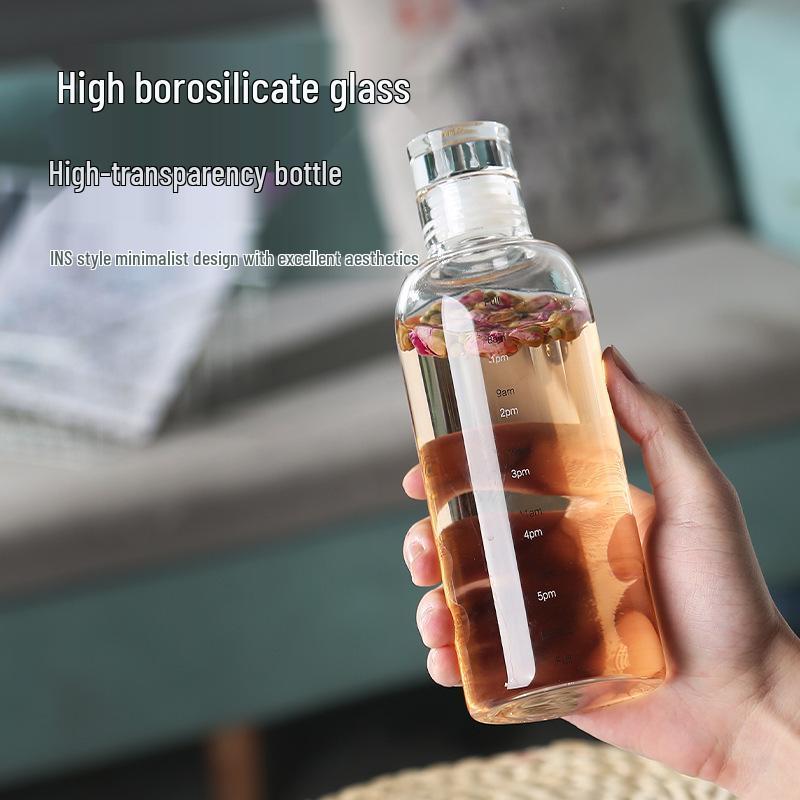 Кружка из высокоборосиликатного термостойкого стекла в стиле Xiaohongshu для воды, сока или колы