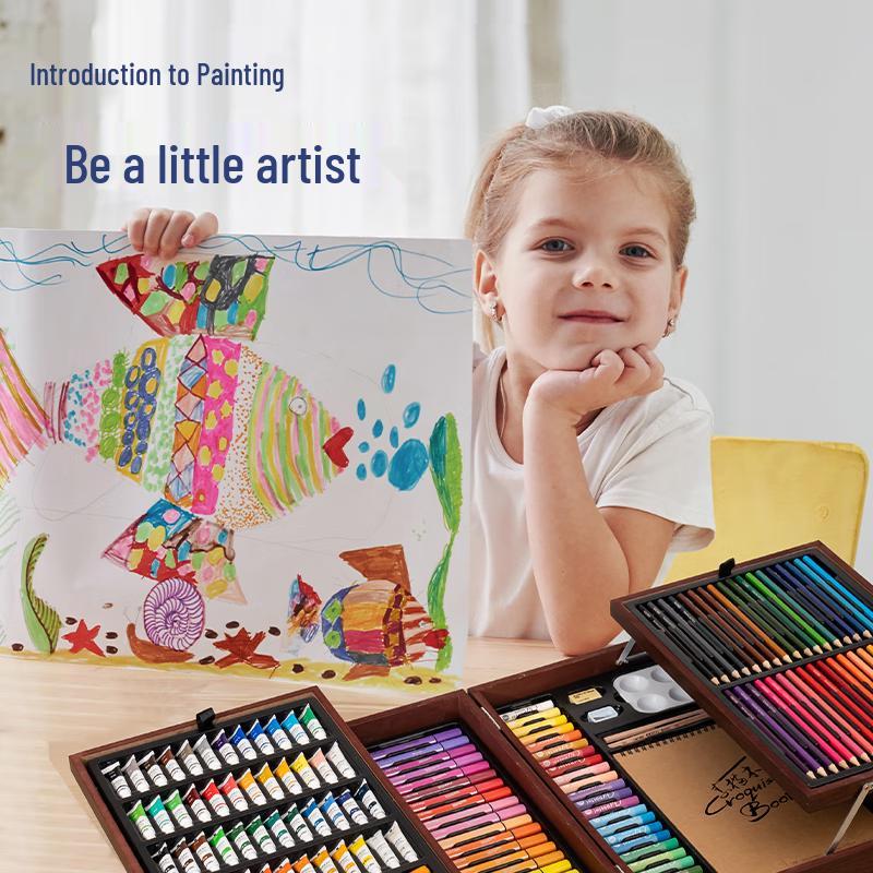 Deli 179-Piece Kids' Deluxe Art Set Gift Box
