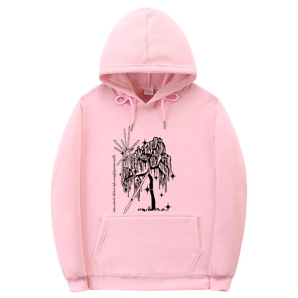 Рэппер Ecco2k Drain Gang Aloegarten Tree Logo Print Толстовка Bladee Хип-хоп Спортивная одежда Унисекс Женская мода Повседневная негабаритная толстовка