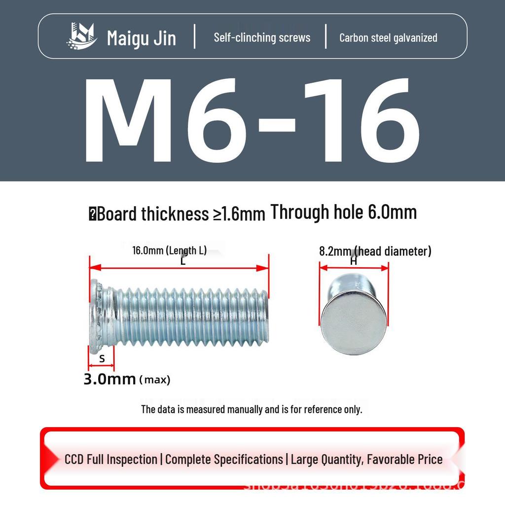 Flat Head Carbon Steel Galvanized Rivet Nuts FH-M2 to M10 - Free Shipping