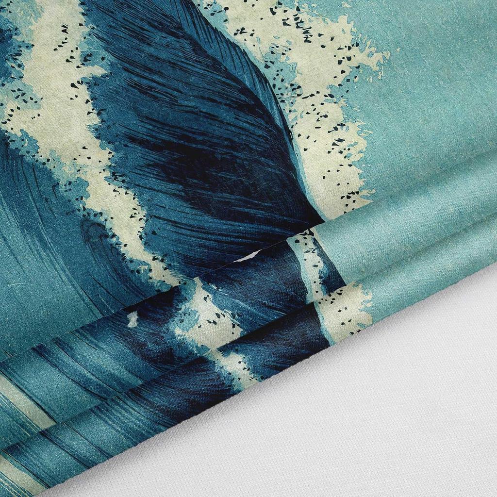 Ydbkt Retro Ocean Tapestry Wall Hanging, Blue Abstract Wave Wall Art, 40L" x 60W", Bedroom Decor