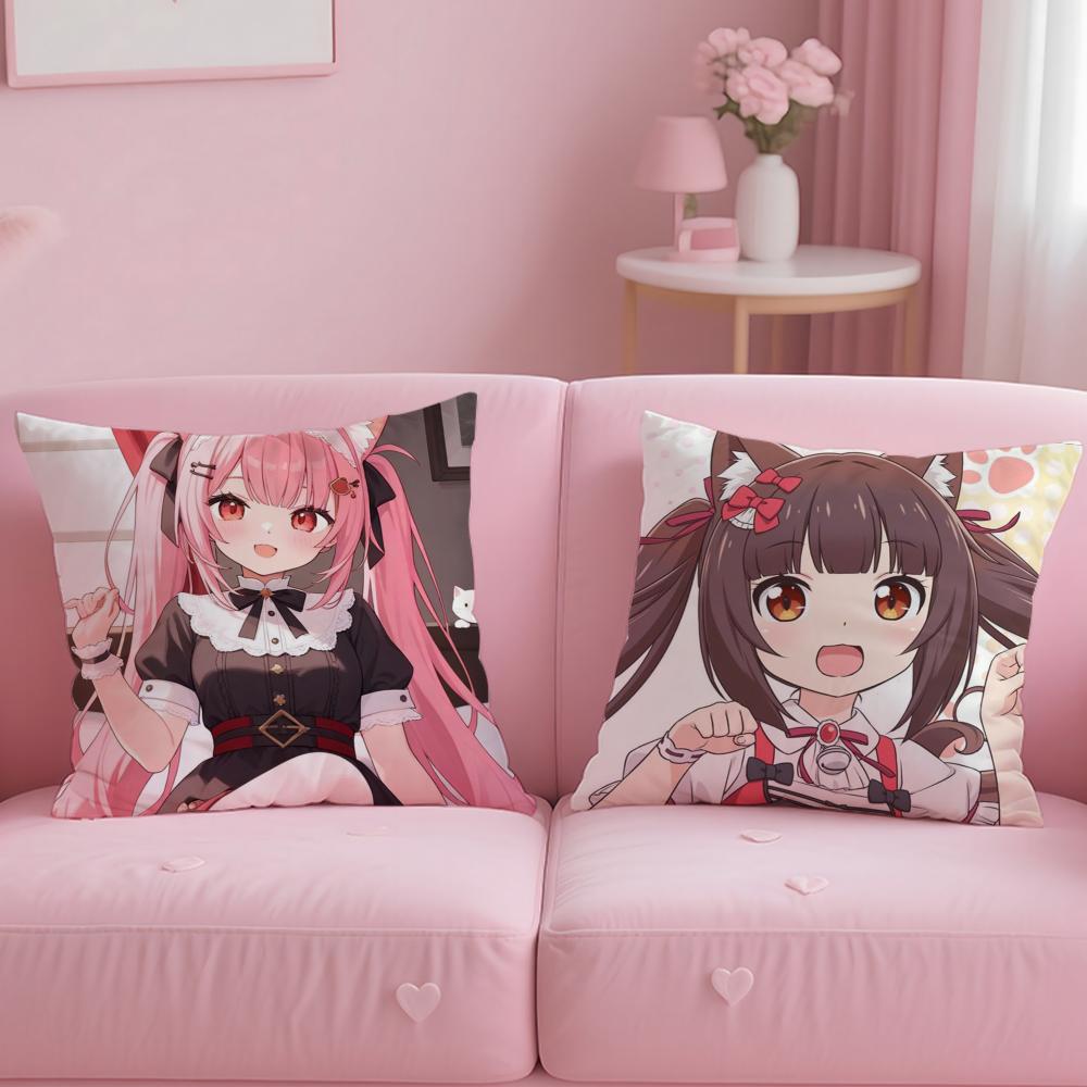 Популярная игра Nekopara Наволочка Мягкая Легко стирающаяся Наволочка Универсальная для Дивана Кровати Путешествий и Офиса