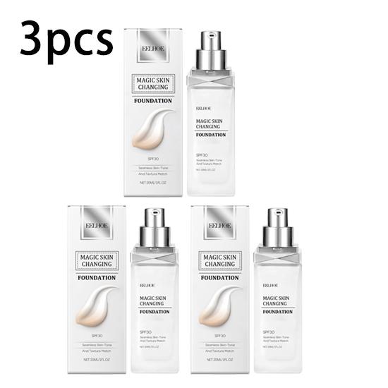 EELHOE warm change makeup liquid foundation, lightweight, moisturizing, clear, brightening, matte and moisturizing 30ml
