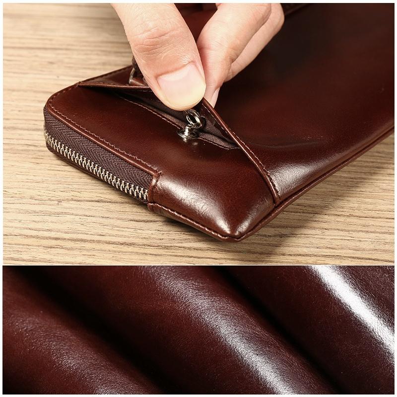 Высокое качество, модные мужские и женские кошельки для сотовых телефонов, кошелек на молнии, длинные кошельки-клатчи большой емкости для мужчин с ручным ремешком