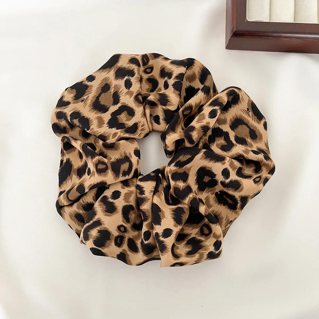 Leopard Print Scrunchies Hair Tie Hair Rope High Elasticity Elastic Hair Band Ponytail Holder Elegant Women Hair Accessories
