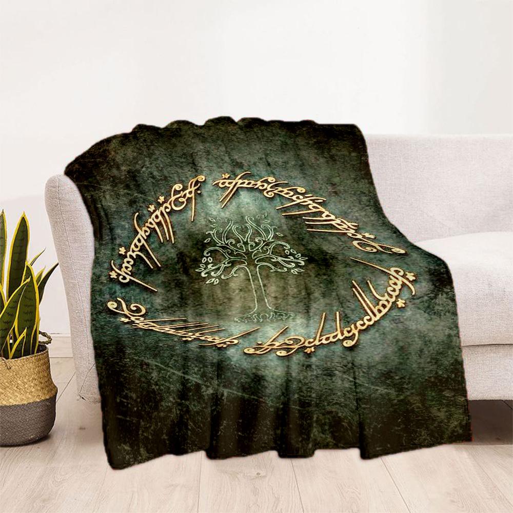 Lord Rings Symbol Blanket Comfortable Perfect for Couch Livingroom Bed All-Season Use Modern Unique Gift for Family and Friends Camping