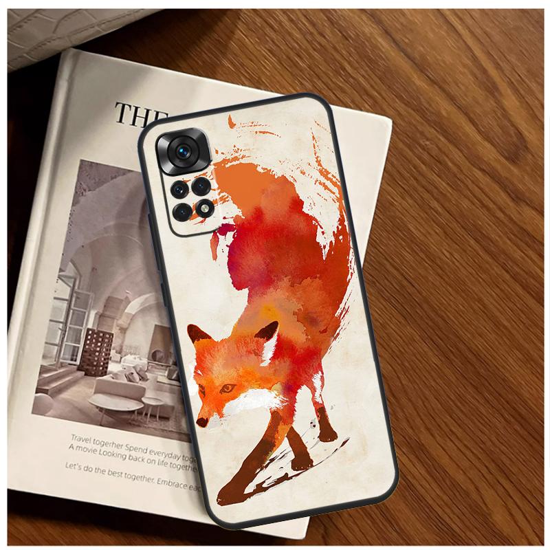 Акварельная живопись Чехол с лисой для Xiaomi Redmi 13C 12 C 10C 9C Redmi Note 13 Pro 9 10 11 12 Pro 9S 10S 11S 12S Чехол