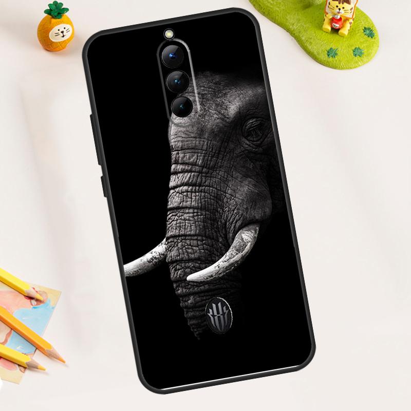 Чехол-бампер 'Голова дикого слона' для ZTE Nubia RedMagic 11 Pro Plus 10 9 8 8S 9S 10S Pro 5G 5S 6 7 6S 7S Pro 11 Air