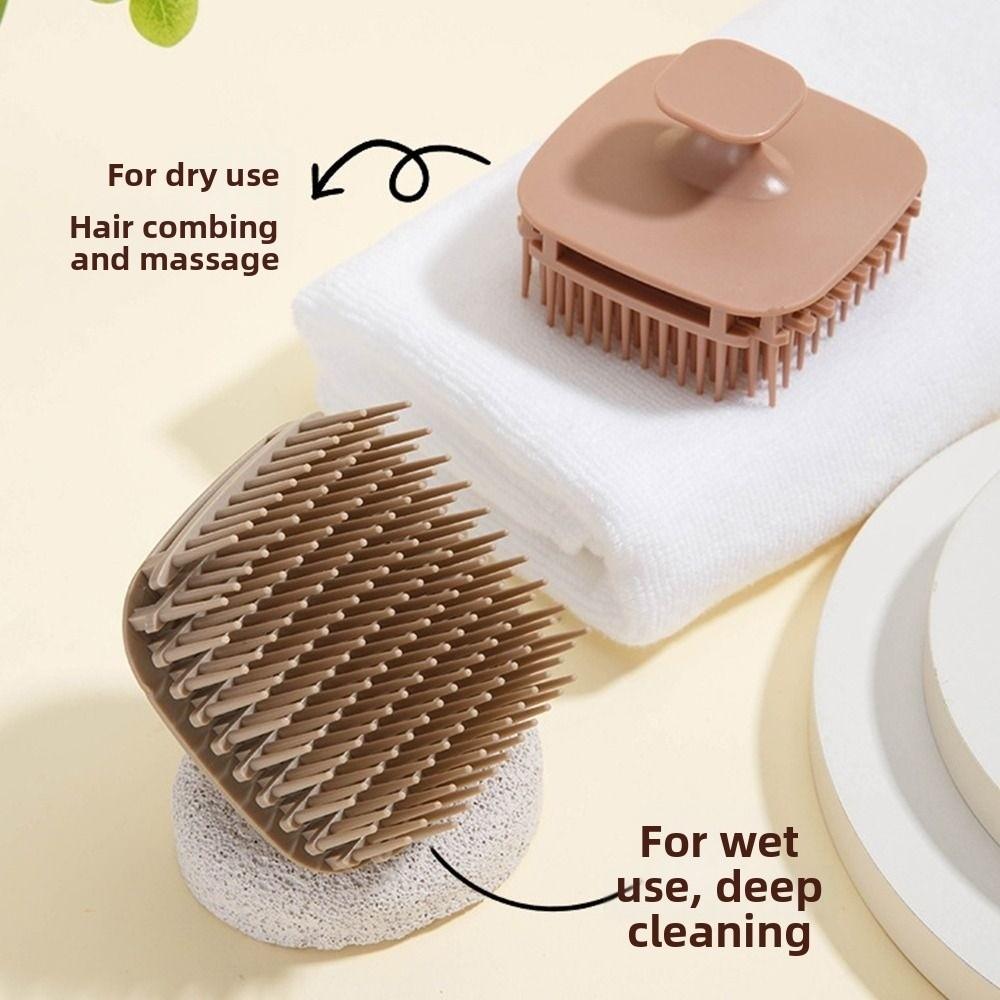 Square Shape Head Scalp Massage Comb Soft Body Massage Shower Brush Salon Hairdressing Tool Unisex
