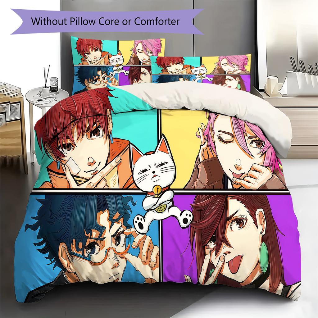 DAN DA DAN Pattern Bedding,Quilt Set Quilt Cover Pillowcase Home Birthday Gift (1 * duvet cover + 2 * pillowcase, without core)
