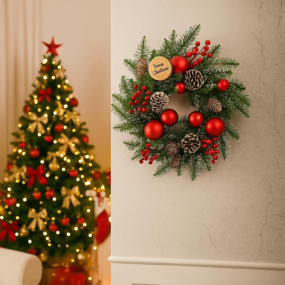 Изысканный искусственный рождественский венок DIY настенный цветочный венок декор на День благодарения