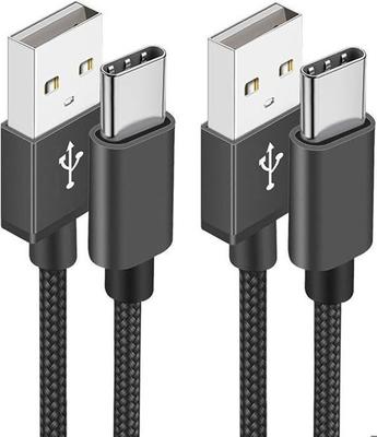 Кабель USB C - НЕТ - 1M - Быстрая зарядка 3A - Плетеный нейлон - Совместим с Samsung и MacBook