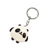 Adorable Silicone Panda Keychain Cartoon Animal Pendant Keyring Handmade Backpack Accessory for Girls and Boys