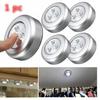 Mini Wall Night Kitchen Cabinet Light Car Closet 3 LED Wireless Push Touch Lamp