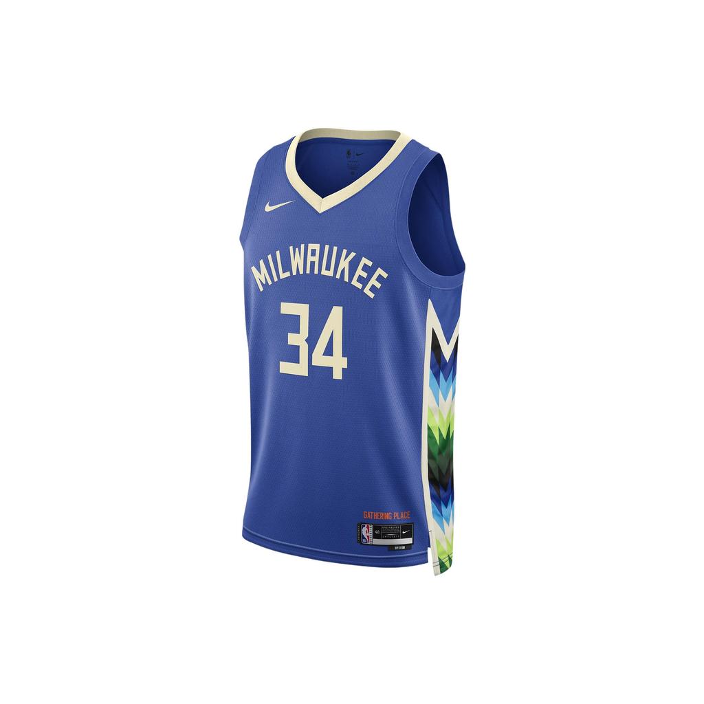 Nike NBA Antetokounmpo Milwaukee Bucks 2022 Jersey Blue Unisex Streetwear DO9600-480