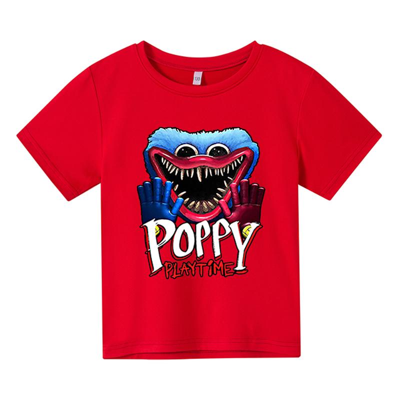 Summner Huggy Wuggy детская модная уличная одежда с круглым вырезом и короткими рукавами, корейская уличная одежда с героями мультфильмов для мальчиков и девочек, дети от 3 до 12 лет