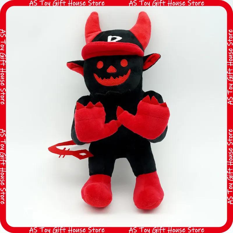 Roblox Forsaken Guest 666 Plush Toy Black Red Horned Soft Stuffed Game Character Doll Collectible Gift For Roblox Fans