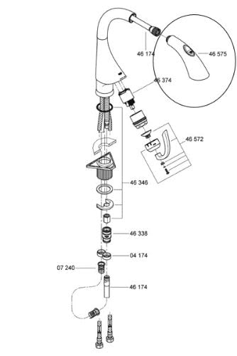 46575000 GROHE K4 Лейка для смесителя (Авторизованный дистрибьютор GROHE Интернет-магазин)