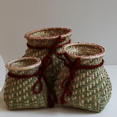 Водонепроницаемая нежная уникальная изысканная бамбуковая настенная корзина для хранения бамбуковый органайзер