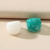 Fashion Acrylic Large Round Geometric Resin Finger Rings Korean Style Women Rings Set Resin Rings