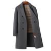 100% Wool Double-breasted Knee-length Wool Coat Autumn and Winter Men's Down-lined Double-sided Woolen Coat