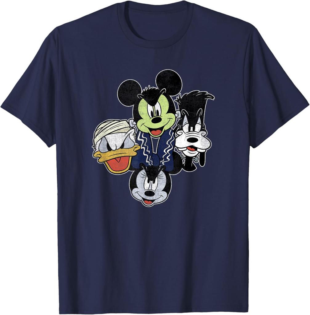 Fashion Casual Unisex Mickey and Friends Halloween Group Shot Costumes T-Shirt S-4XL Summer