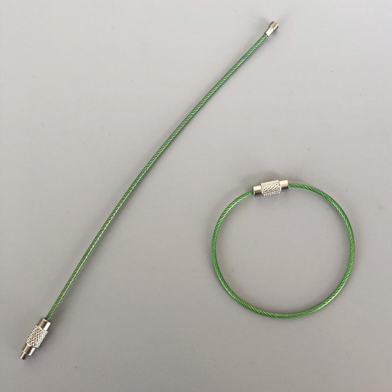 5шт проволочный трос кабель брелок из нержавеющей стали веревка красочный винтовой замок брелоки веревка