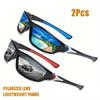 2pcs Polarized Sports Glasses Fashion Sunglasses for Driving, Cycling, Fishing Outdoor Sports Fishing Cycling Goggles UV400