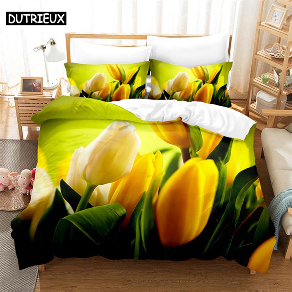 Комплект постельного белья Tulip Scenery Queen, пододеяльник, детский комплект постельного белья, комплект постельного белья King Size, комплект постельного белья