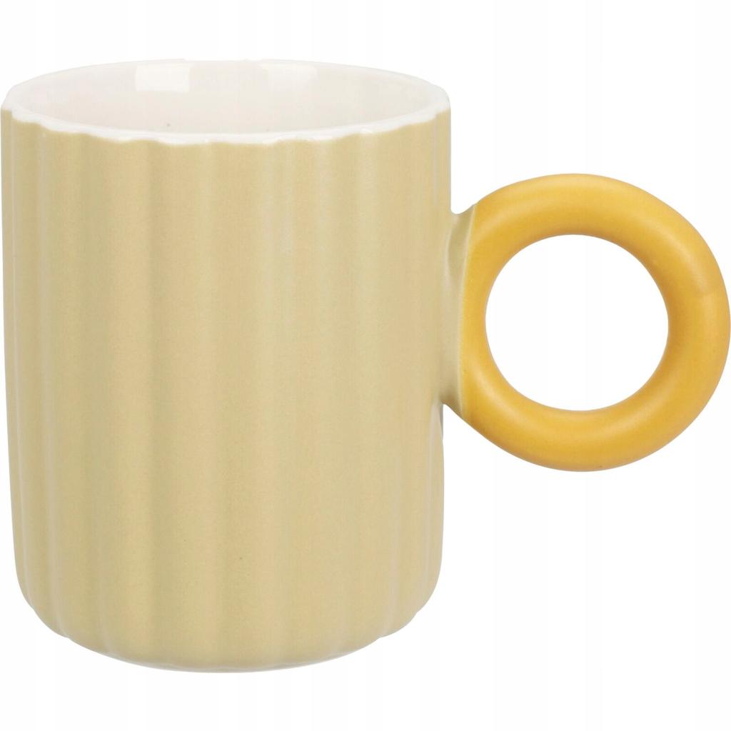 Kubek porcelanowy pastelowy z uchem 370ml 1szt