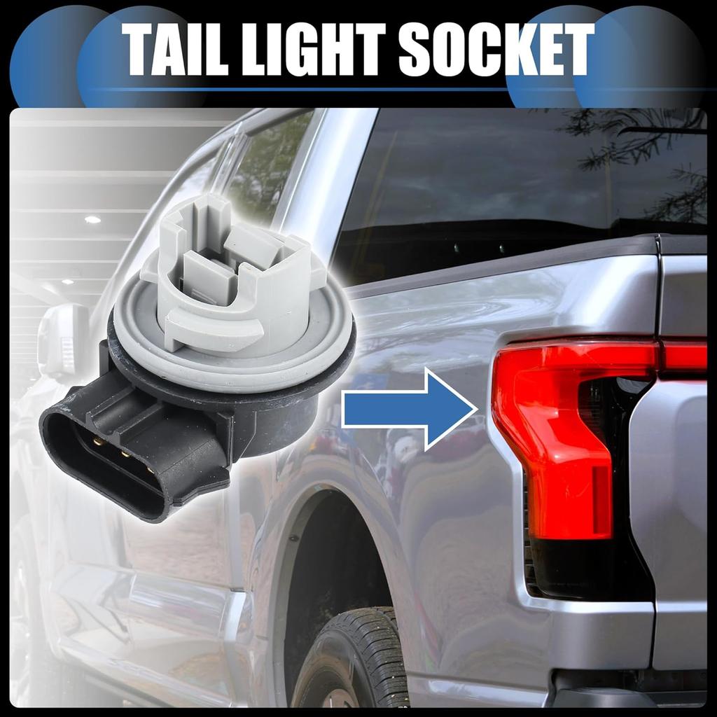 Tail Light Socket, Parking Lamp Connector Assembly No.F1TZ-13411-F/F1TZ13411F for Ford for Mustang Focus F-150 Black, 1 Pc