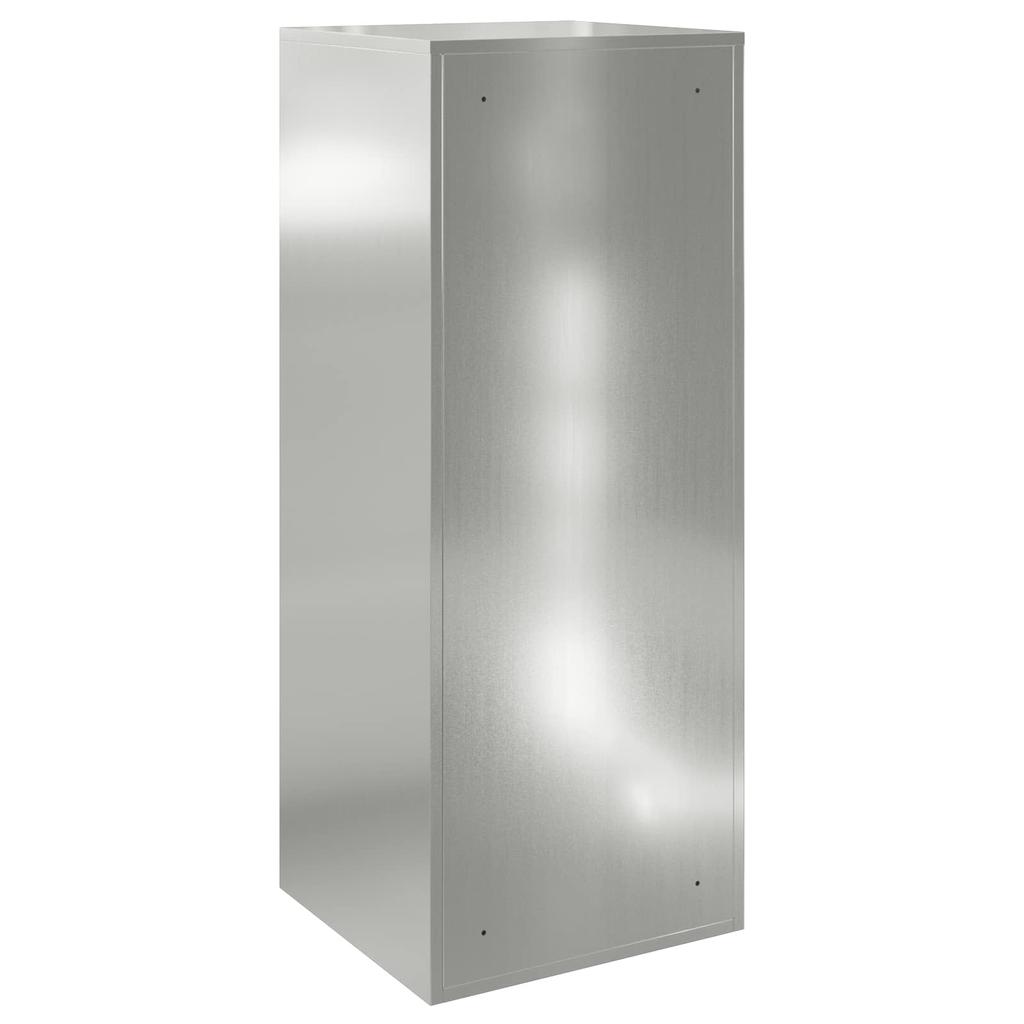 Parcel Drop Box with Door Silver 47.5 x 38 x 59 cm Galvanized Steel