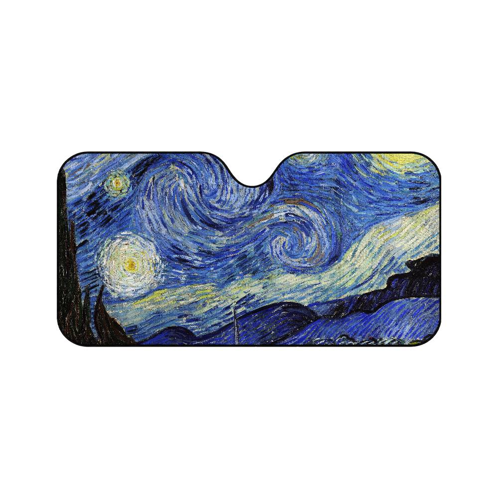 Van Gogh Sun Visor Foldable Universal Car Windshield Sun Shade UVProtection Heat Insulation Foldable Cover