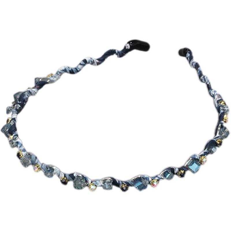 Элегантная цветочная хрустальная повязка на голову со стразами: Аксессуар ручной работы для женщин в японском и корейском стиле