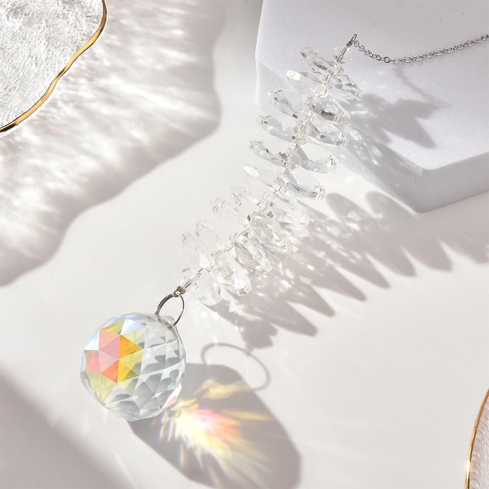 Colorful Butterfly Crystal Ball Suncatcher Wind Chime